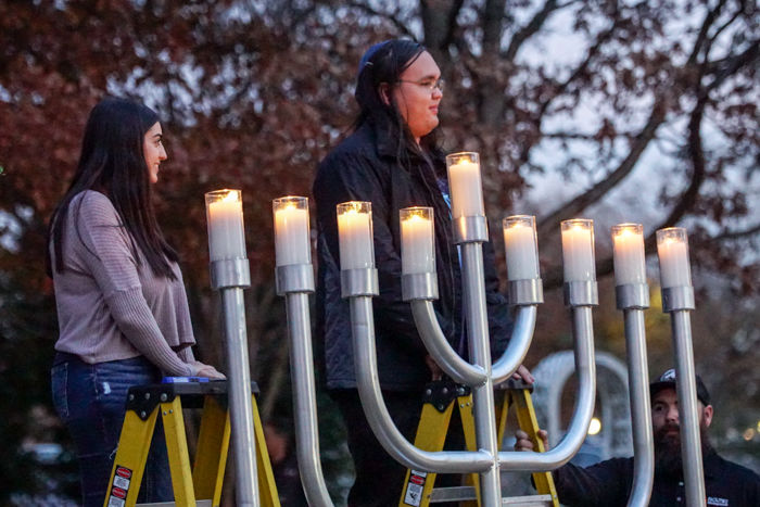 Menorah lighting